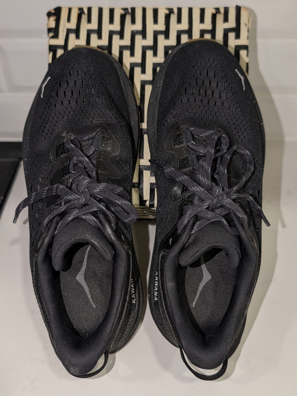 Hoka One One Kawana Black Athletic Running Shoes